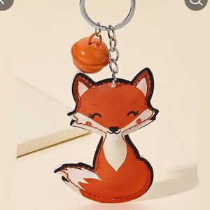 Fox with Bell Key Chain,  Kawaii, Cartoon